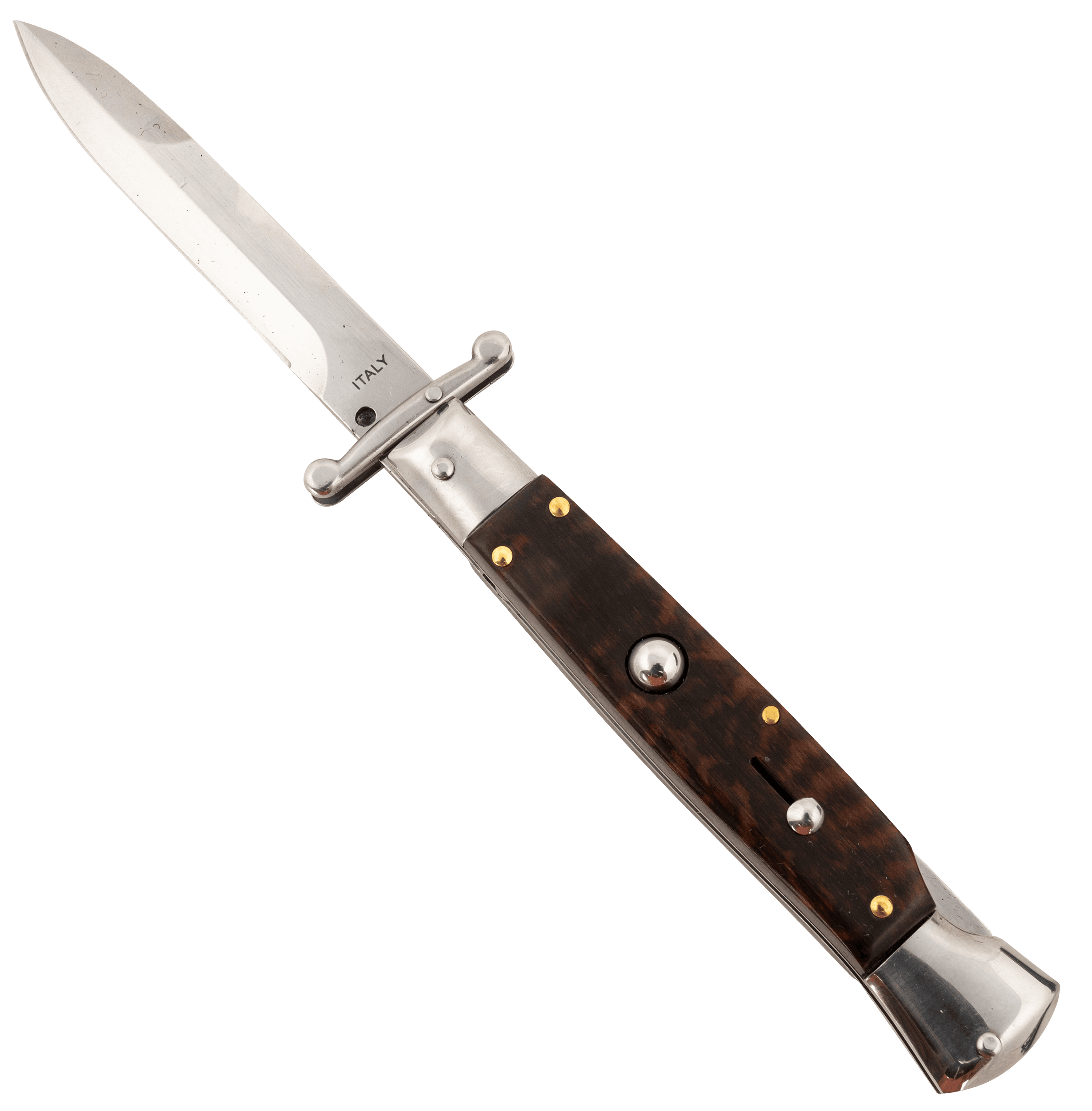 Steel River Knives SGSWP Spartan  3.9" Italian Bayonet Polished Blade 5.1" Snakewood Handle Side Open
