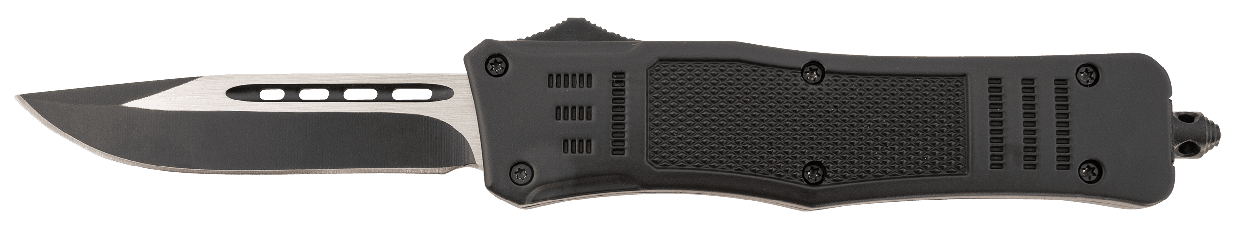 Steel River Knives T618BDP Spartan  Medium 3.25" Drop Point Plain Black/Silver 440C SS Blade/ 4.50" Black Aluminum Zinc Alloy Handle