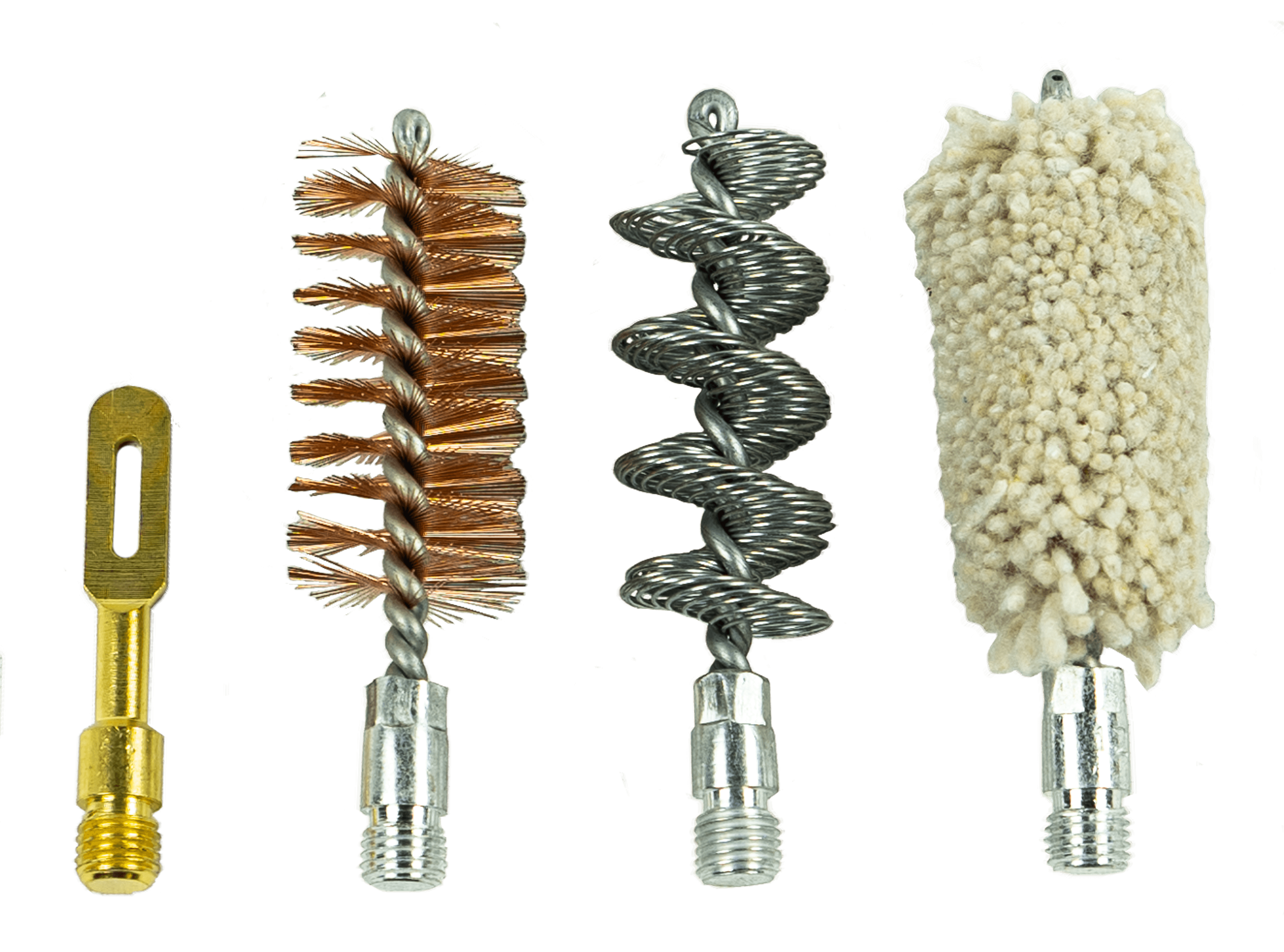 KleenBore 12GA-SET Shotgun Accessory Cleaning Set 12 Gauge Shotgun #8-32 Thread Cotton Mop/Bore Brush Bronze Bristles