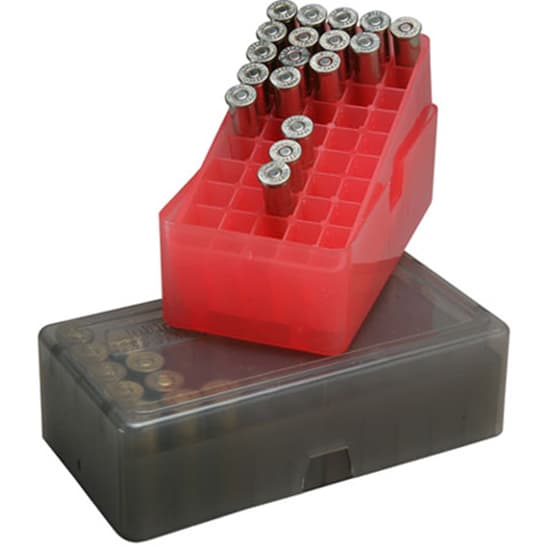 Mtm Pistol Sliptop 50rd Clr Red 357cal