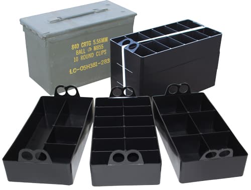 Mtm Ammo Can Organizer For 50cal Blk 3pk