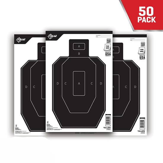 Allen Ez Aim Paper Ipsc 1/2 Taget 12x18 50pk