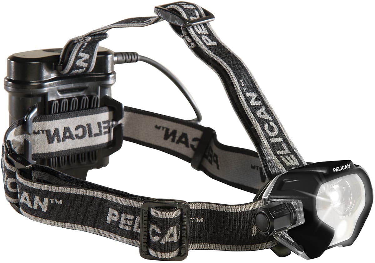 Pelican 2785 Headlamp Dual Beams Adjustable Light Levels Pivoting Head Red Led