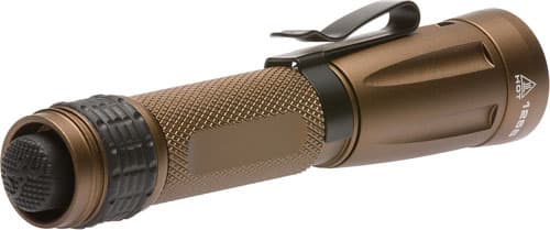 Browning Tactical Alpha Elite LED Flashlight Aluminum Bronze 200 Lumens Waterproof IPX7 Pocket Clip