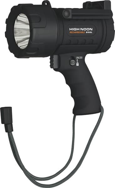 Browning High Noon Led Spotlight 850 Lumens Waterproof Polymer Construction 550 Yard Reach
