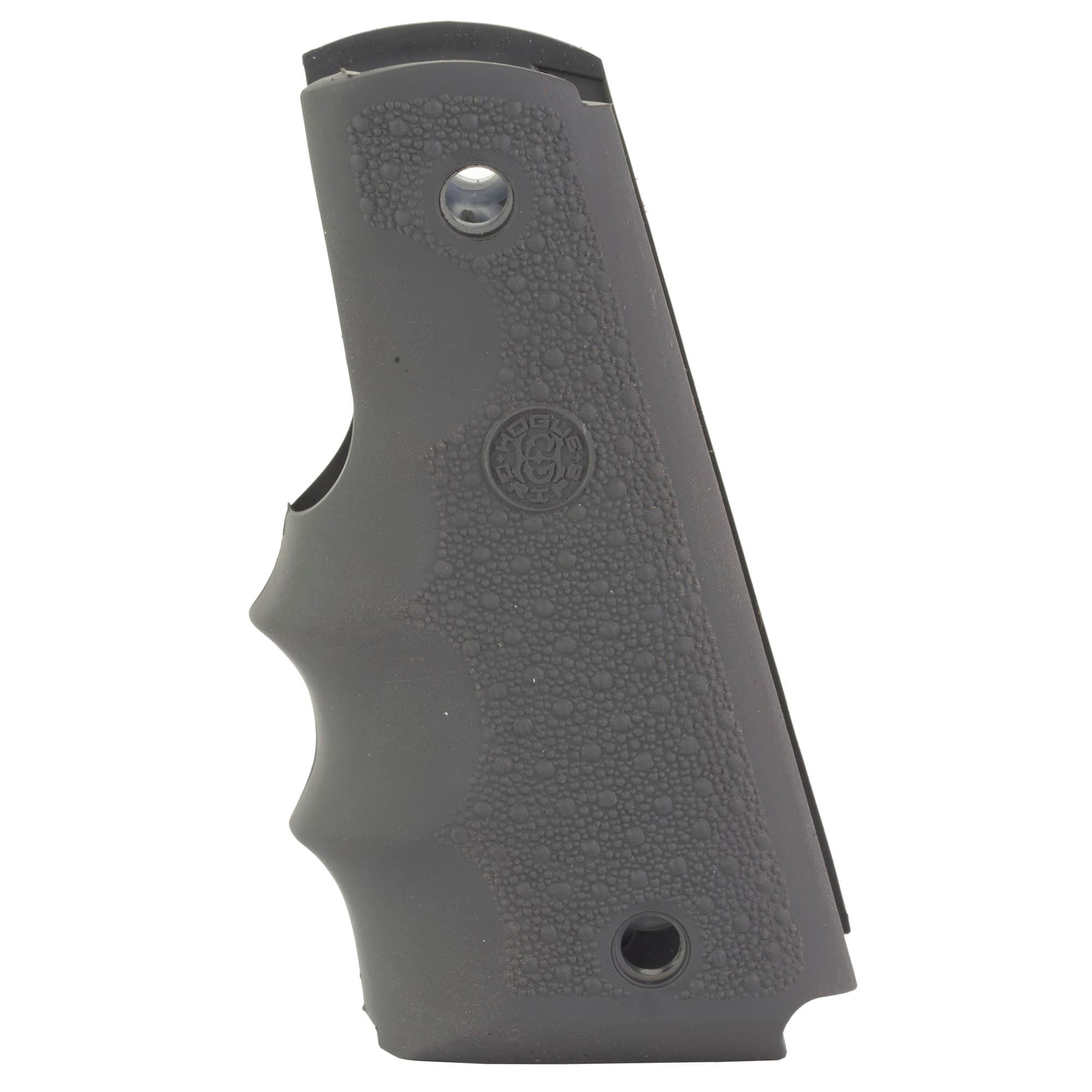 Hogue OverMolded Rubber Grip Cobblestone FingerGrooves 1911 Government Gray