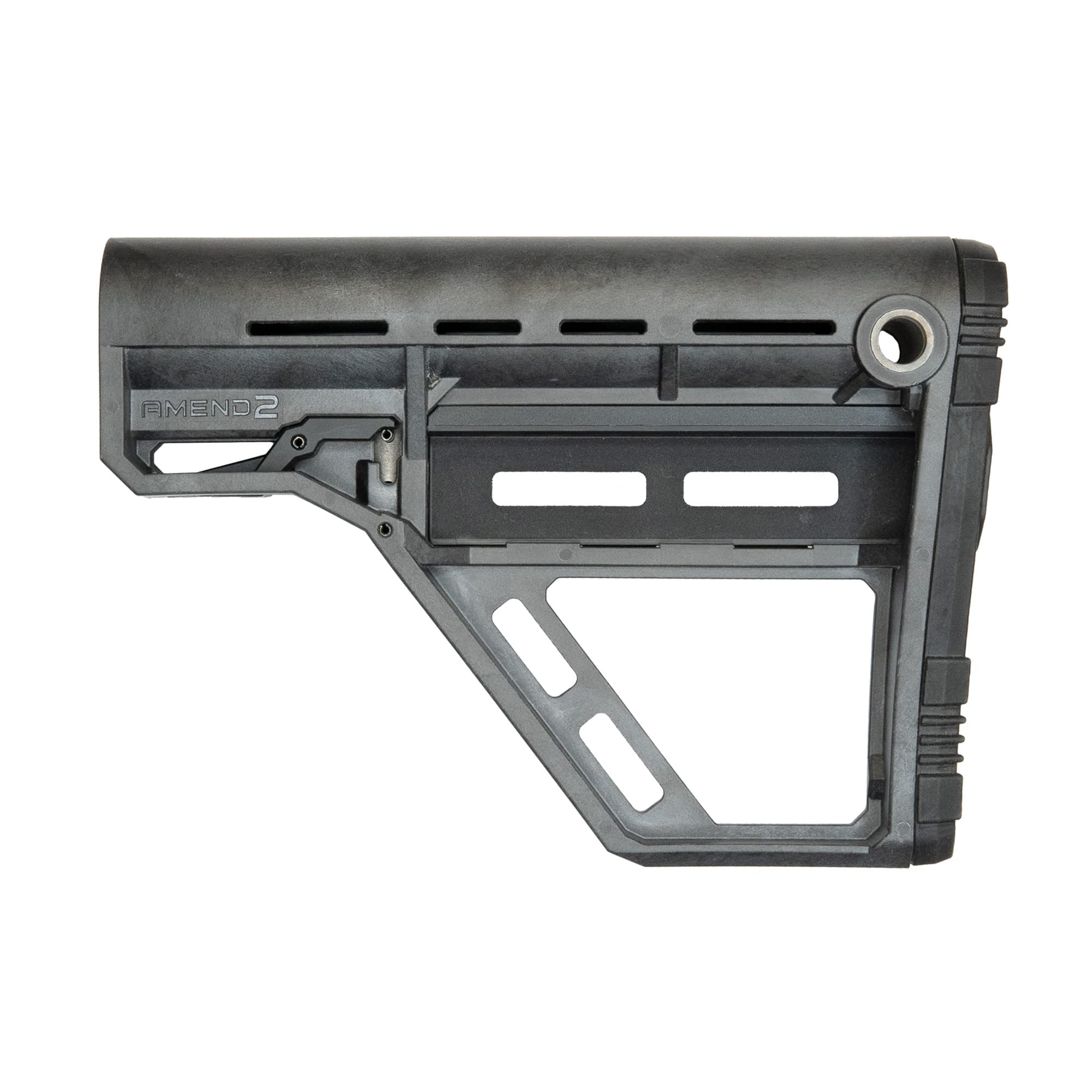 Amend2 Amsbase Carb Stk Mil-Spec Gry AR-15 Mil-Spec Compatible Modular Stock