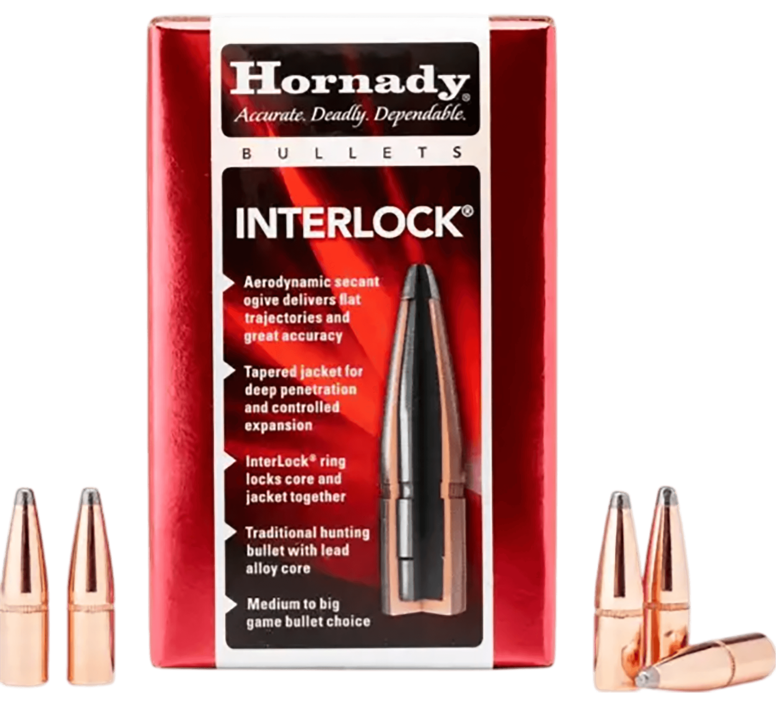 Hornady InterLock Bullets 7mm .284" 162 gr BTSP 100/ct