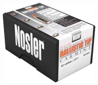 Nosler Ballistic Tip Varmint Bullets .22 cal .224" 60 gr SBT-SB 250/ct