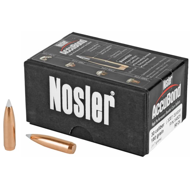Nosler AccuBond .30 Cal 180 gr Spitzer Point Bullets 50 pk