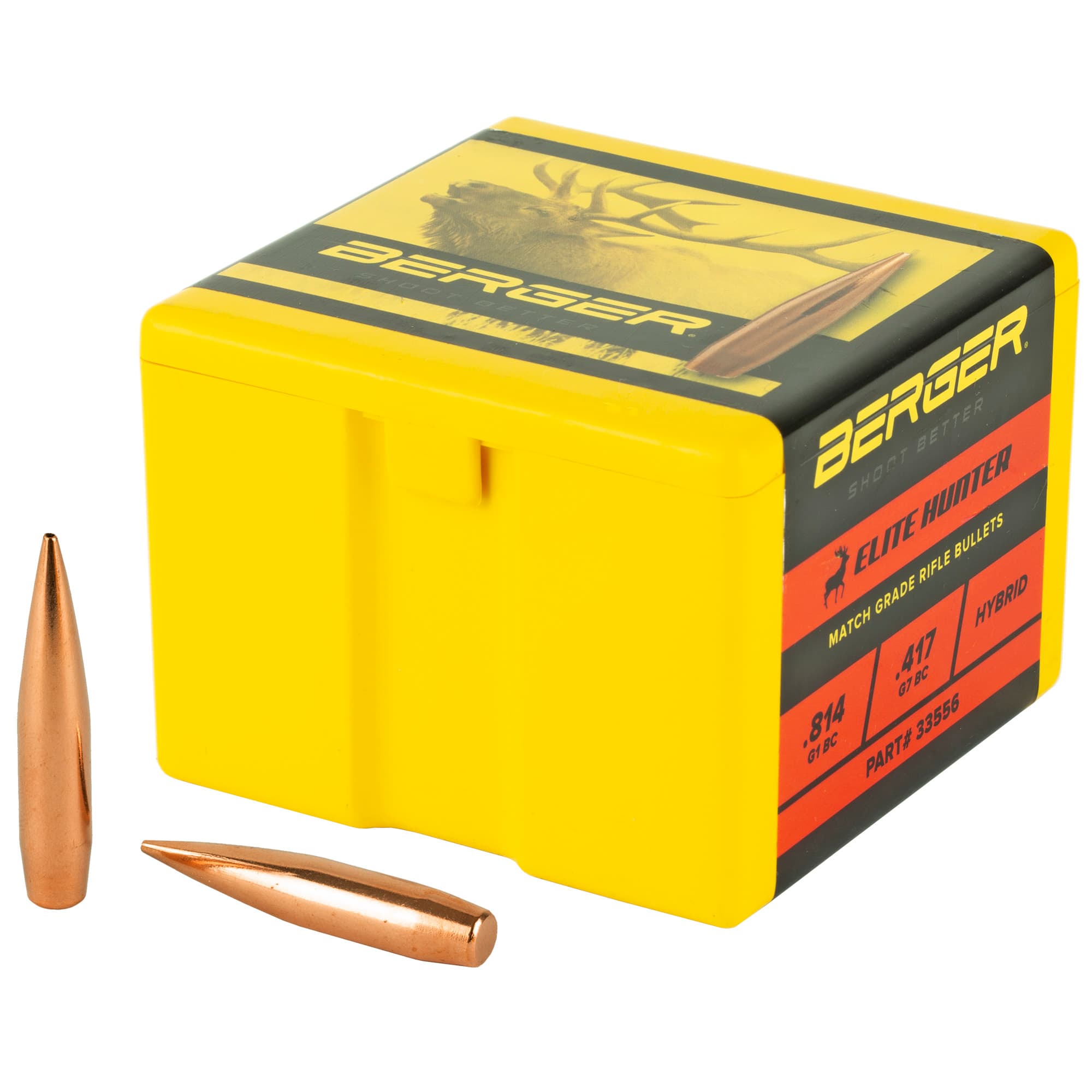 Berger Match Grade Hunting Bullets .338 cal .338" 300 gr ELITE HUNTER 100/box