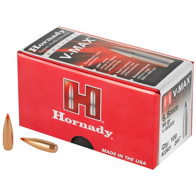 Hornady V-MAX Bullets 6.5mm .264" 95 gr V-MAX 100/ct