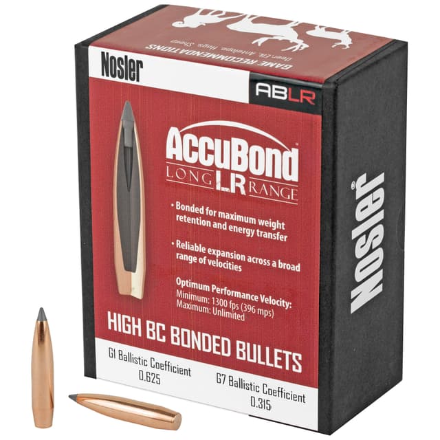 Nosler Accubond Long Range Bullets 6.5 Cal .264" 142 gr 100/box