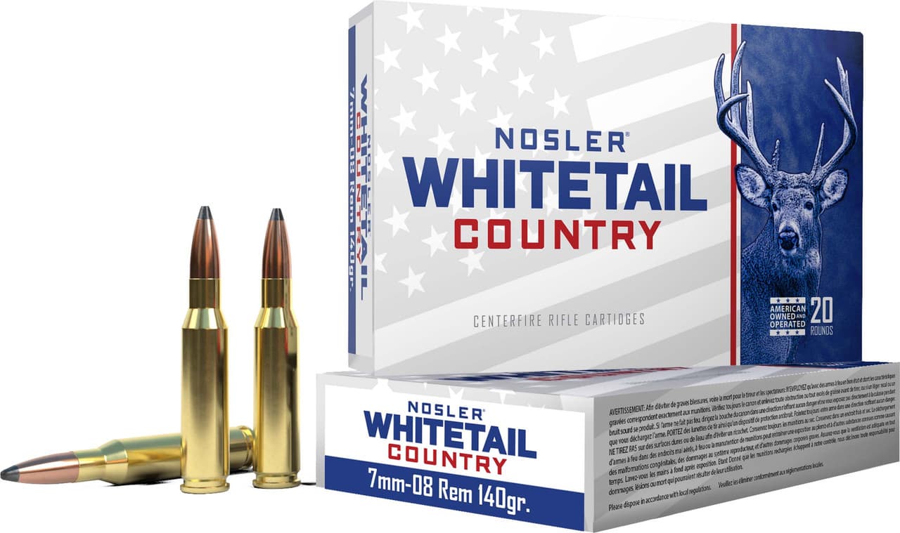 Nosler Whitetail 7mm-08 Remington Solid Base Soft Point 140 Grain 20 Rounds