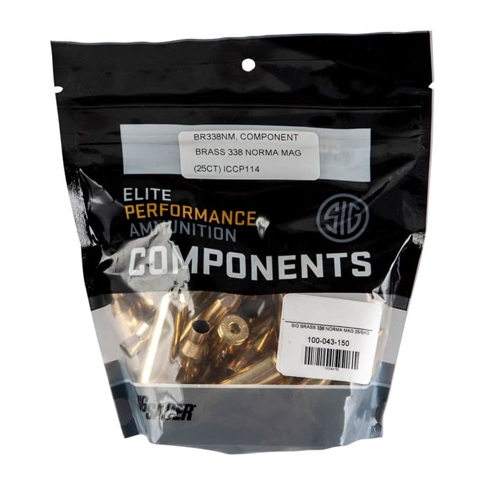 COMPONENT BRASS, 338 NORMA MAG (25 CT)