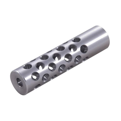 Keeno Arms #3 Muzzle Brake .22 Caliber 5/8-24 Silver Chrome Moly Universal