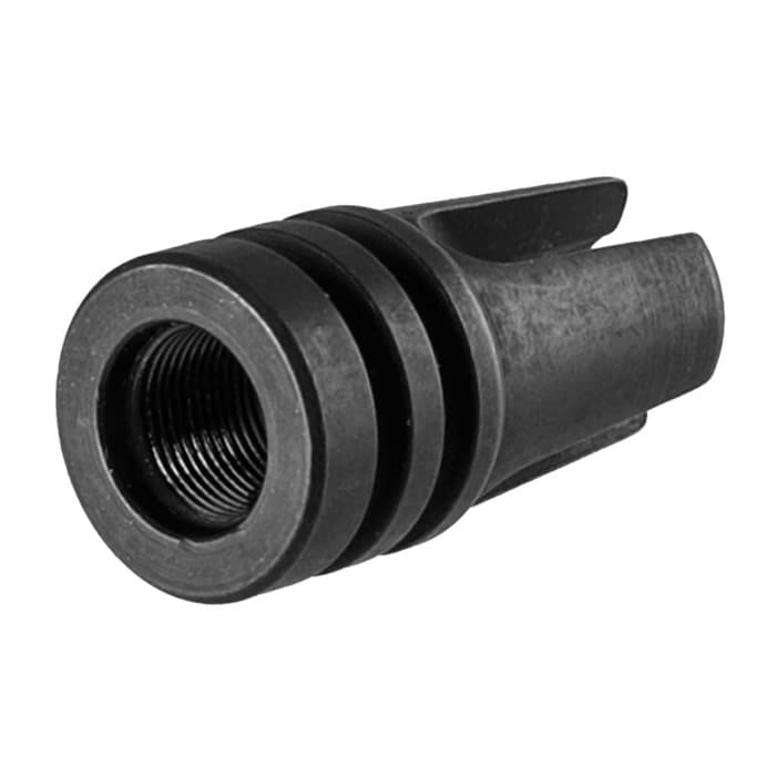 XM16E1 3 PRONG FLASH HIDER 22 CAL 1/2-28 STEEL BLACK
