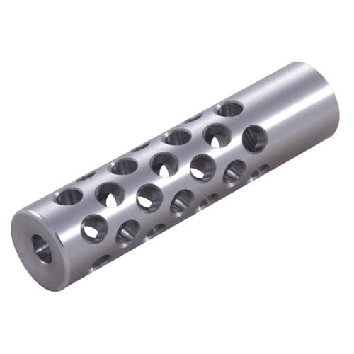 Keeno Arms #2 Muzzle Brake 22 Caliber 1/2-28 Chrome Moly Silver Universal Rifles