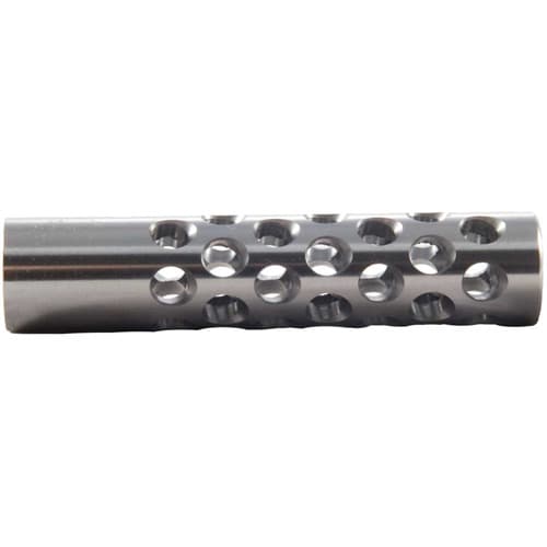 Keeno Arms Muzzle Brake 22 Caliber 7/16-28 Chrome Moly Silver Universal Rifles .560