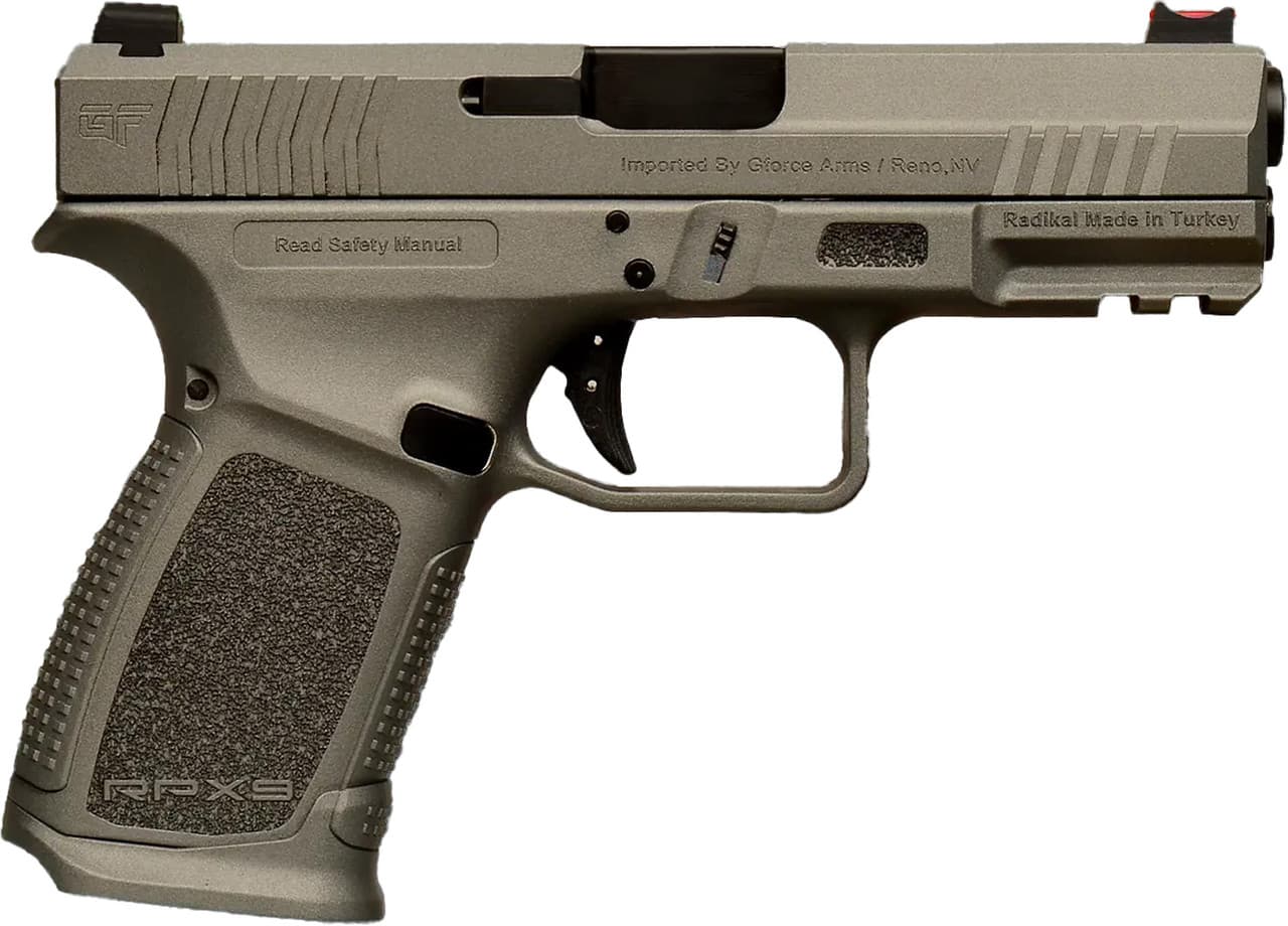 Gforce Arms GFRPX3C9TGF Exodus  9mm 15rd 4.02" Steel Slide