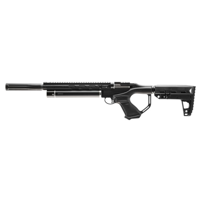 RWS/Umarex 2254847 Notos 22 Pellet 7rd Shot Rotary Mag, 700 fps, Black, Adj. Stock, 3 Baffle SilencAir Muzzle Device