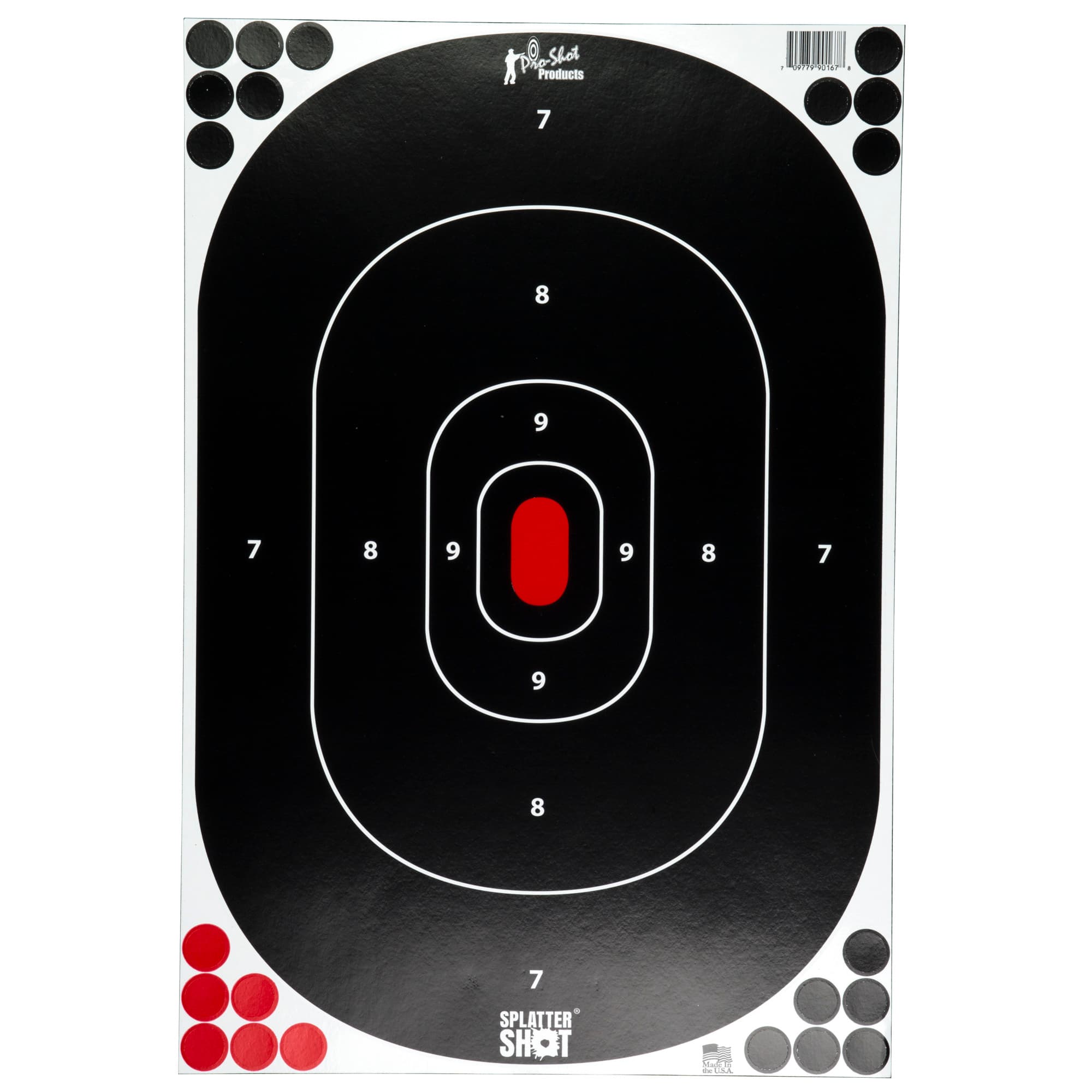 Pro-Shot SILHIN5PK SplatterShot  Self-Adhesive Paper Black/Red 12"x17" Silhouette 5 Pack