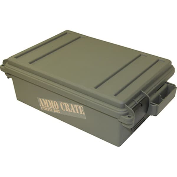 MTM Case-Gard ACR418 Ammo Crate Utility Box 12 Gauge Army Green Polypropylene