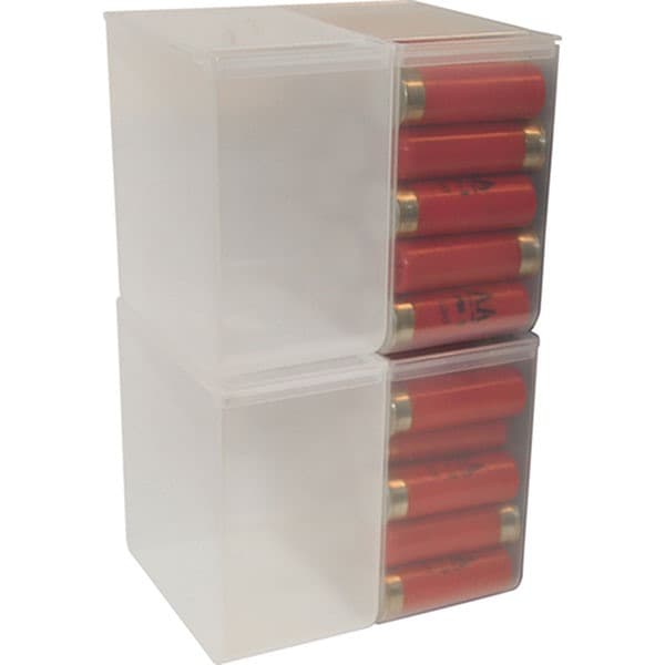 MTM Case-Gard SS2500 Shotshell Box  12 Gauge Clear Polypropylene 4 Pack