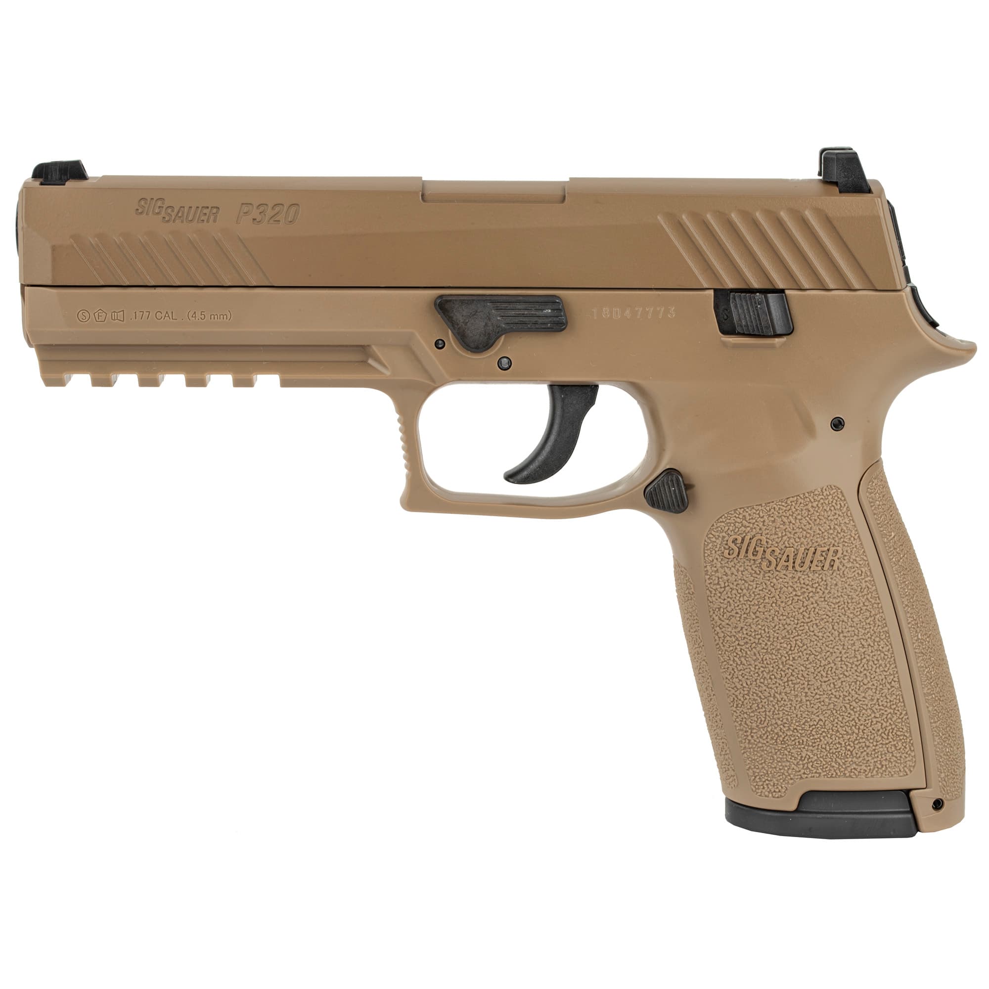 Sig Sauer Airguns AIRP320 P320 Air Pistol CO2 177 Pellet 30+1 8" Coyote Polymer Grips