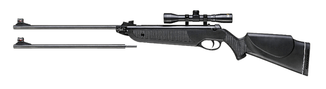 Beeman 1022 Black Club Combo Spring Piston 22 1rd Shot Black Black Receiver Black Scope 4x32mm