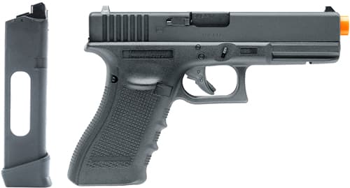 Umarex Glock Air Guns 2276318 G17 Gen4 Airsoft Pistol CO2 6mm 23+1 Black Polymer Frame & Grips, Compatible With Most Glock 17 Holsters, Accessories & Gear