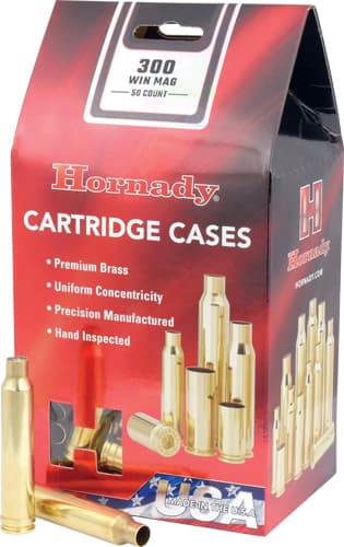 Hornady Rifle Cartridge Cases 300 Win. Mag. Unprimed 50 pk.