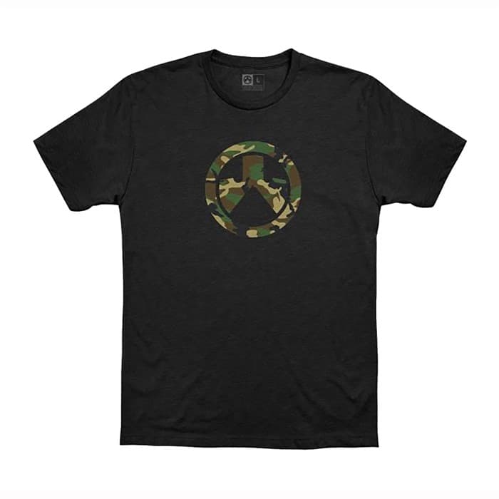 WOODLAND CAMO ICON CVC T-SHIRT X-LARGE BLACK