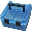 MTM Deluxe Ammo Box Handle WSM WSSM Ultra Mag 100 Rounds Clear Blue