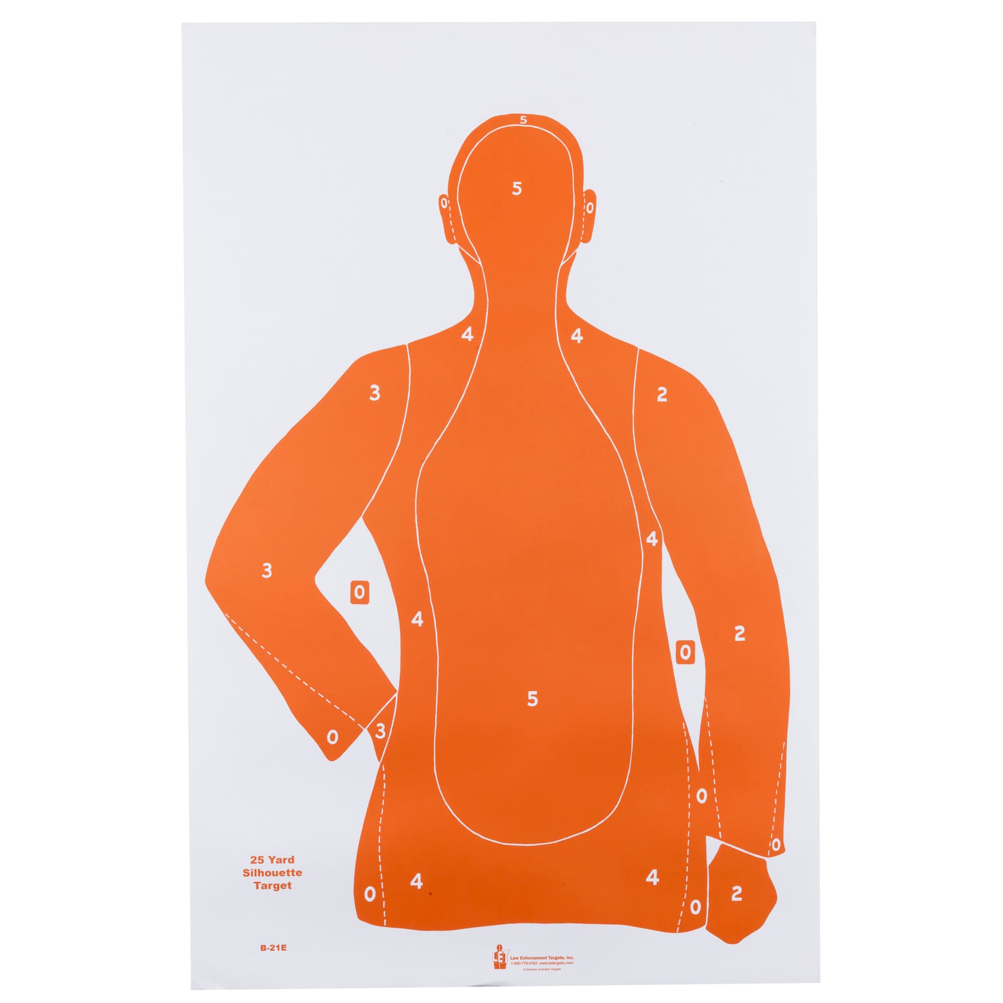 Action Target B21EORANGE100 Qualification Silhouette Paper 23" x 35" Orange 100 Per Box
