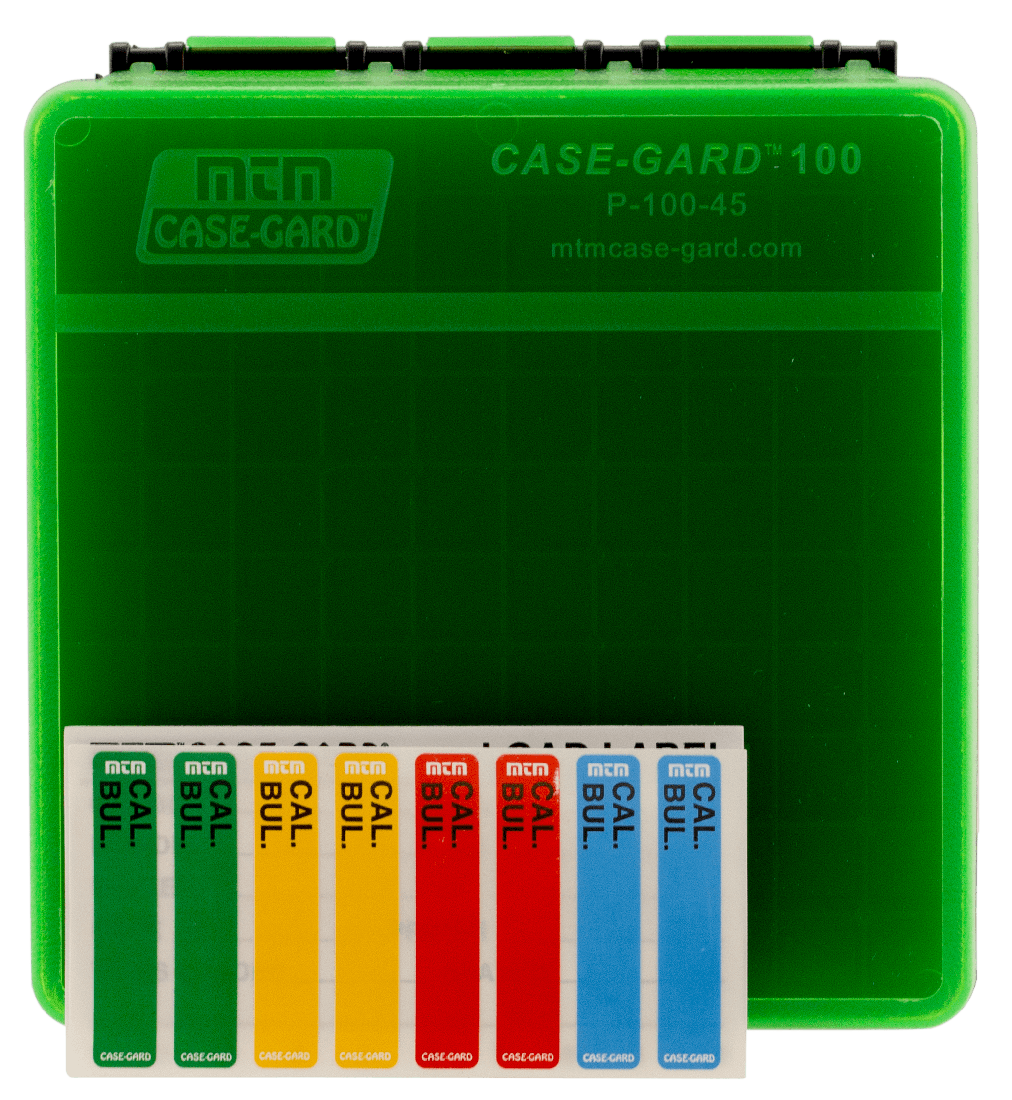 MTM Case-Gard P1004516T Ammo Box Flip-Top 45 ACP/10mm Auto Green Plastic 100rd