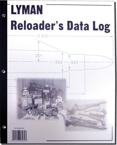 Lyman Reloaders Data Log