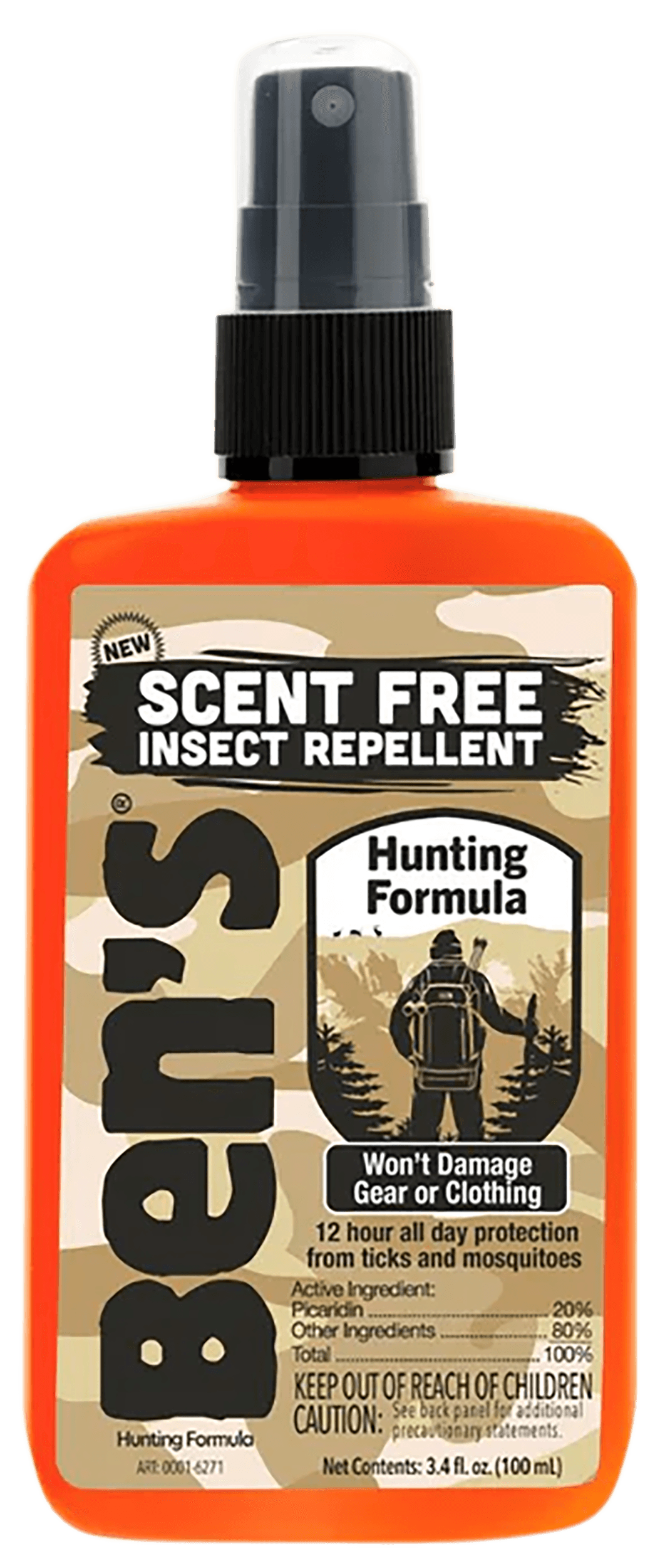 Adventure Medical Kits 00067366 Ben's Hunting Formula Unscented 3.40 oz Spray Repels Mosquitos/Ticks Effective Up to 12 hrs