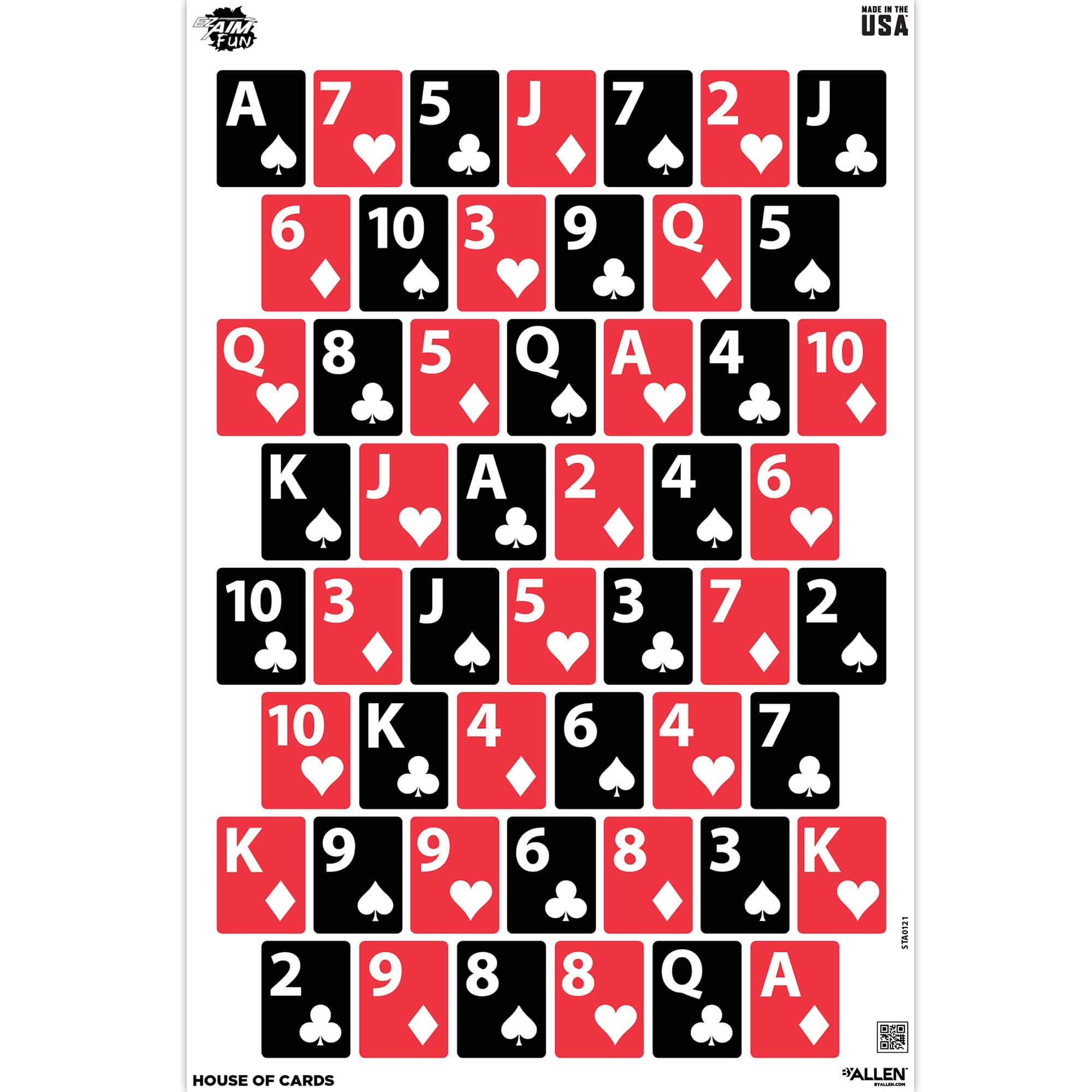 EZ-Aim 15642 Get Your Game On  Wall Paper Works w/Handgun/Shotgun/Airsoft Gun/BB Guns/Pellet Gun 12 x 18 Black/Red/White 8 Pack