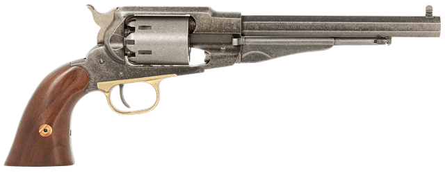 Pietta PF58OW448 1858 Old West 44 Cal 8" 6rd Old Silver Frame, Cylinder & Barrel, Walnut Grip