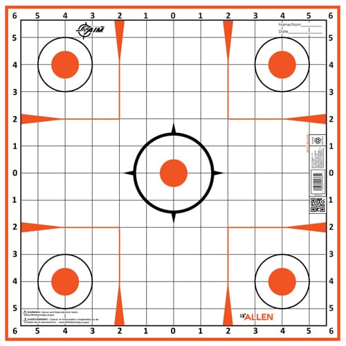 EzAim Sight-In Grid Paper Targets 12x12 12 pk.
