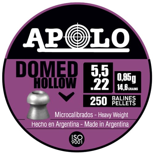 Hatsan Apolo Domed Hollow Air Rifle Pellets 22 Cal 14.6 gr 250/ct