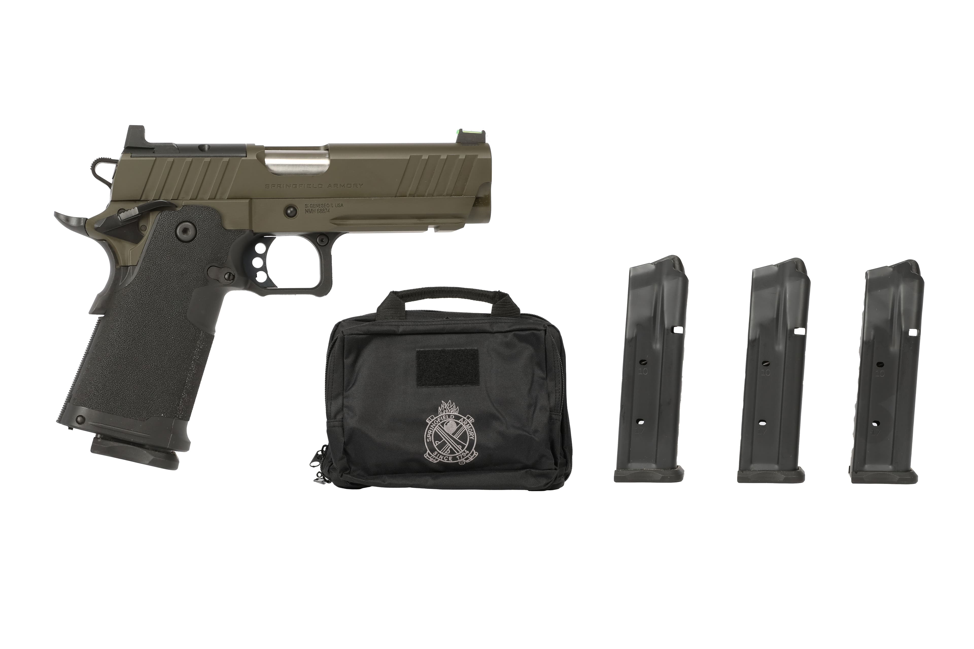 Springfield Armory 1911 DS Prodigy AOS 9mm 4.25" 17-Round OD Green Double-Stack