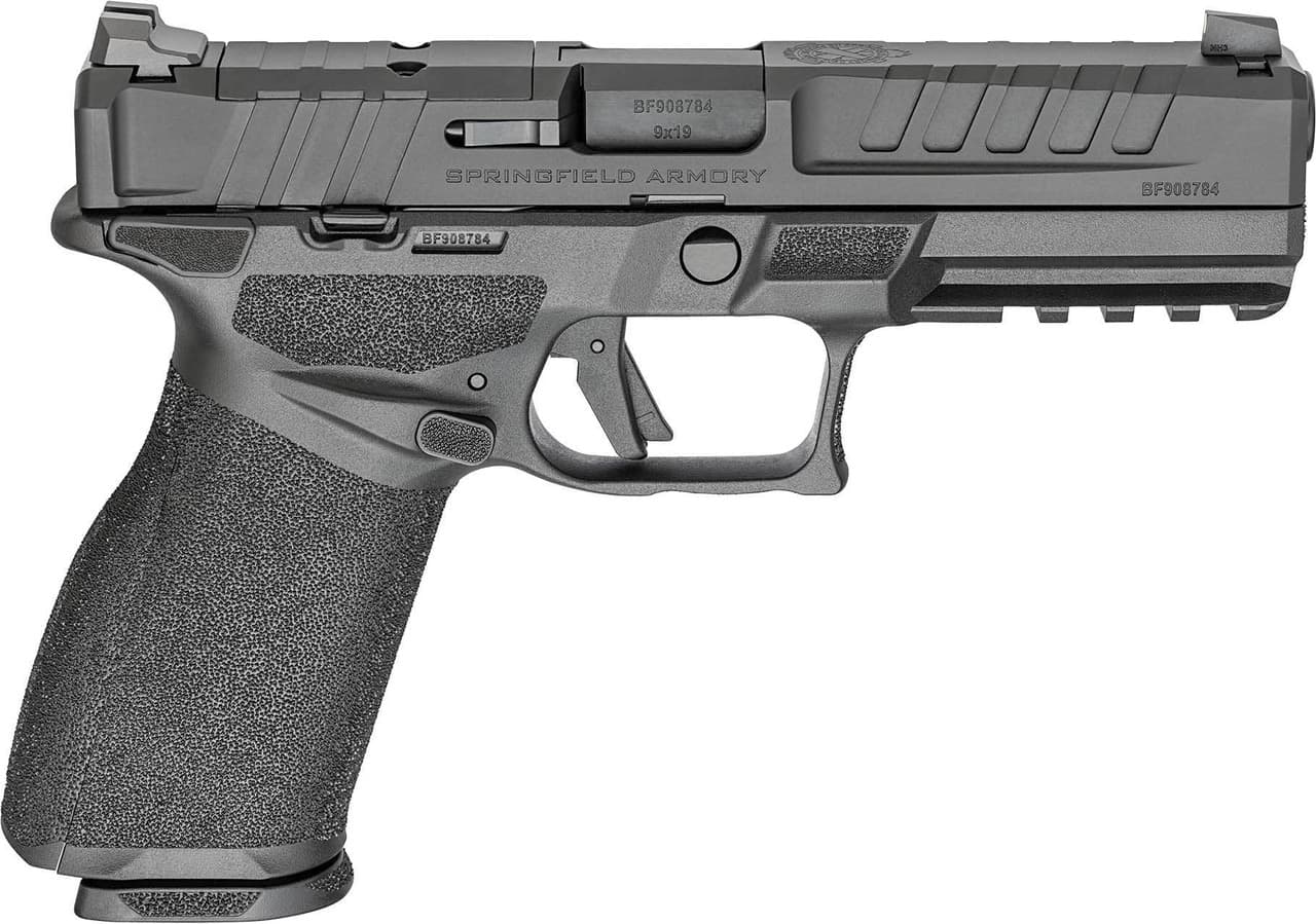 Springfield Armory EC9459BMSU15 Echelon 9mm Luger 15+1 4.50" Black Melonite Steel Barrel, Black Melonite Optic Ready/Serrated Steel Slide, Black Polymer Frame w/Picatinny Rail, 2 Mags