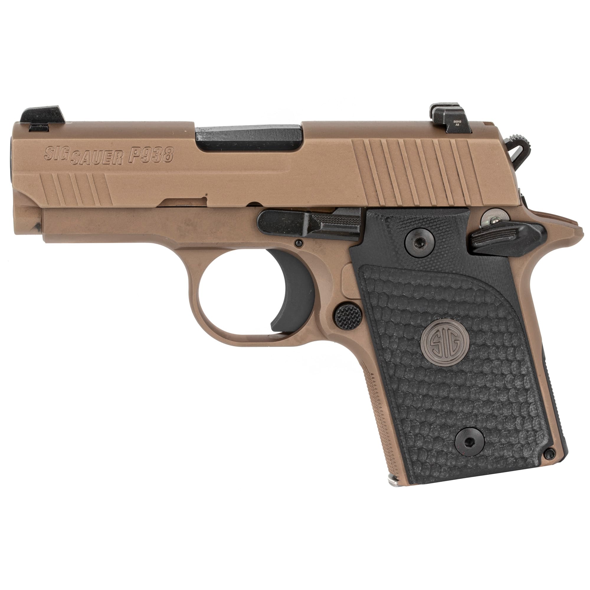 Sig Sauer P938 Emperor Scorpion 9mm Luger 3.5 inch 7+1 Flat Dark Earth Stainless