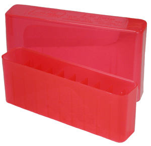 MTM Case-Gard J20L41 Slip-Top Ammo Box  Multi-Caliber Clear Smoke Polypropylene 20rd