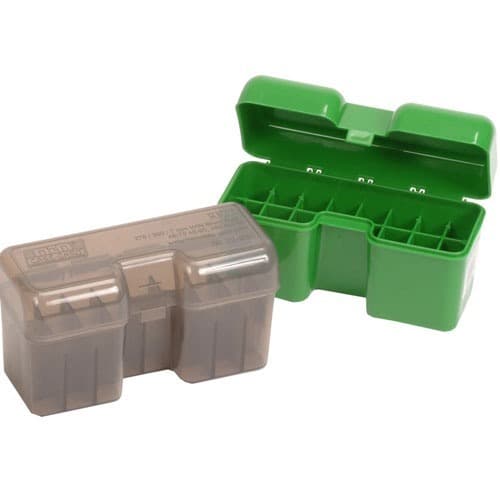 MTM Case-Guard RF-22 Series Flip Top Rifle Ammo Box 22 Rounds Clear Smoke