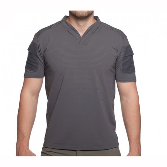 BOSS RUGBY SHIRT SHORT SLEEVE WOLF GREY LG
