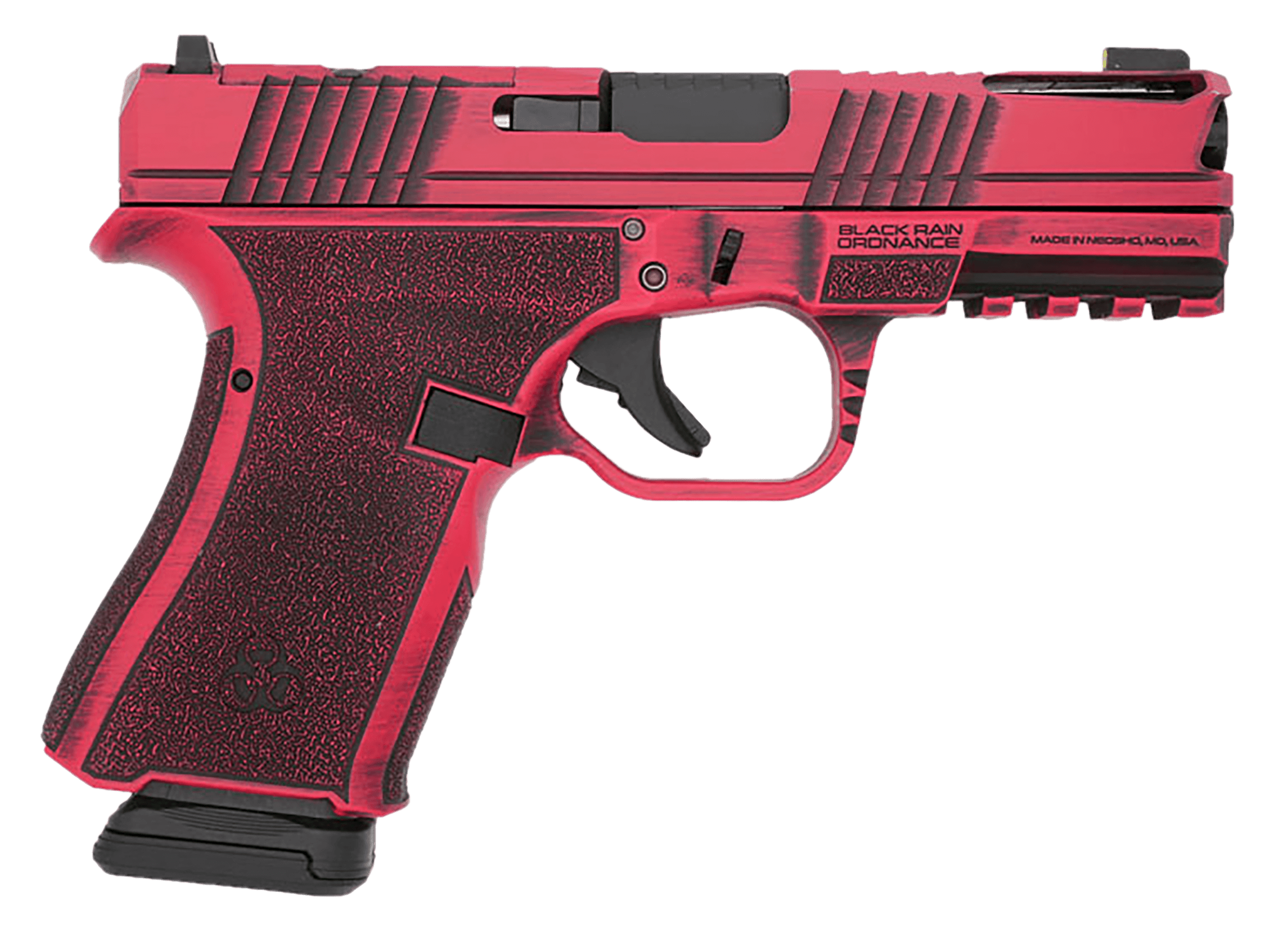 Black Rain Ordnance FLP9MMRB   Compact Frame 9mm 15+1 4" Stainless Steel Slide