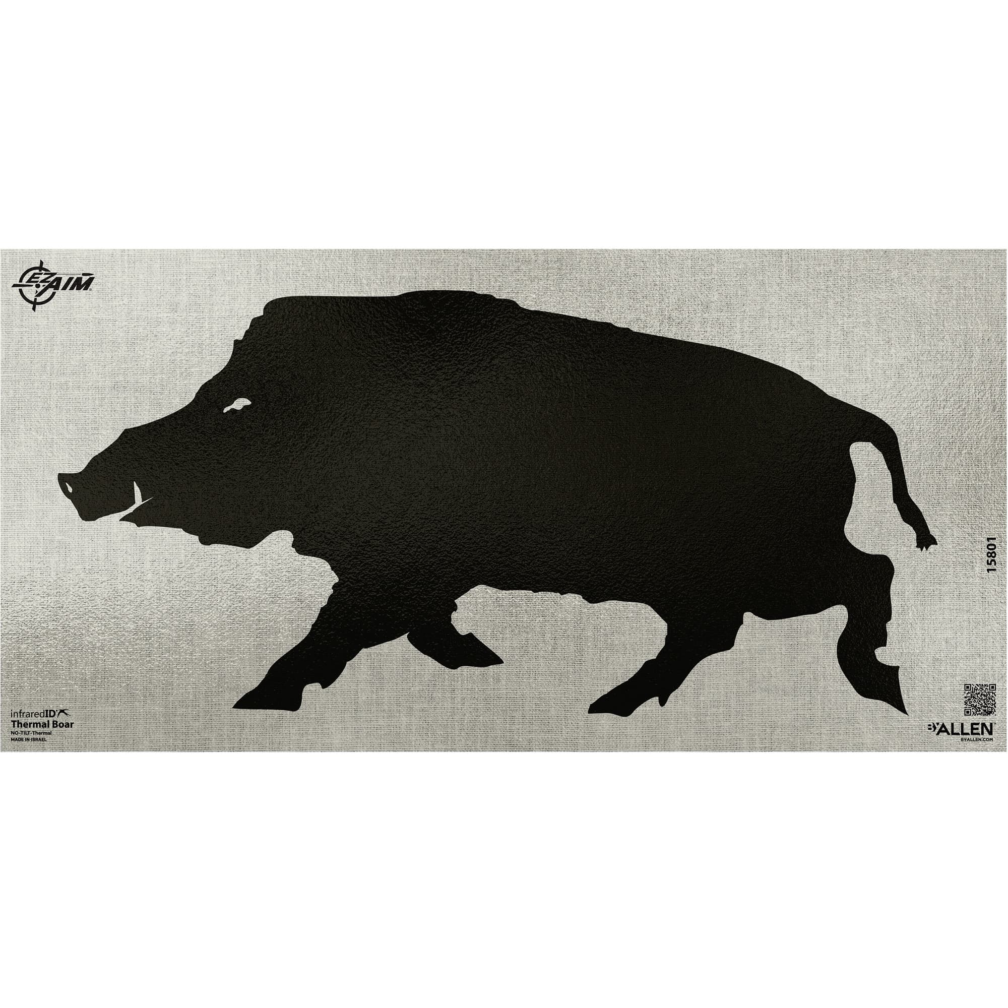 EZ-Aim 15801 Boar Adhesive Thermal ID Paper 24" x 12" Black/Gray
